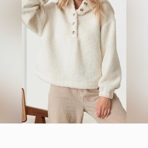Cozy Cream Sherpa Fleece Pullover